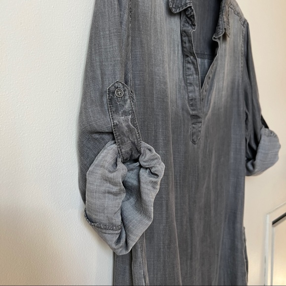 Bella Dalh grey denim shirt dress - Picture 3 of 7